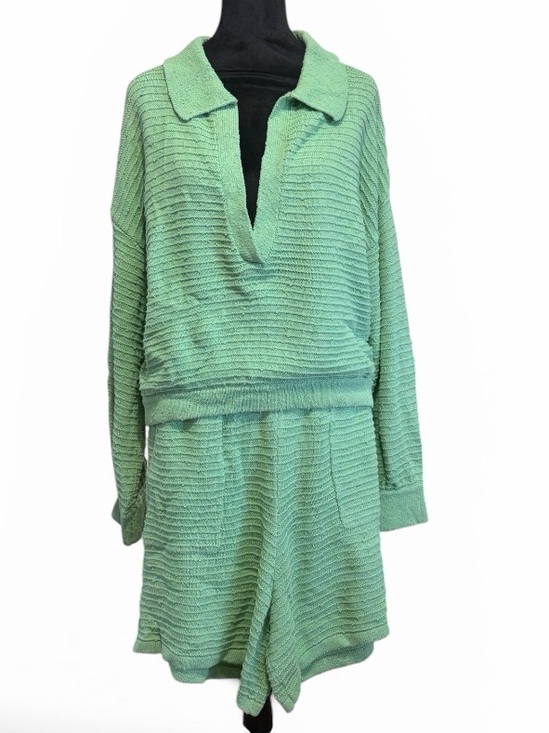 Free People Pants - Carter Sweater Set Cozy Knit Two-Piece Lounge Set in Mint Green, NWT